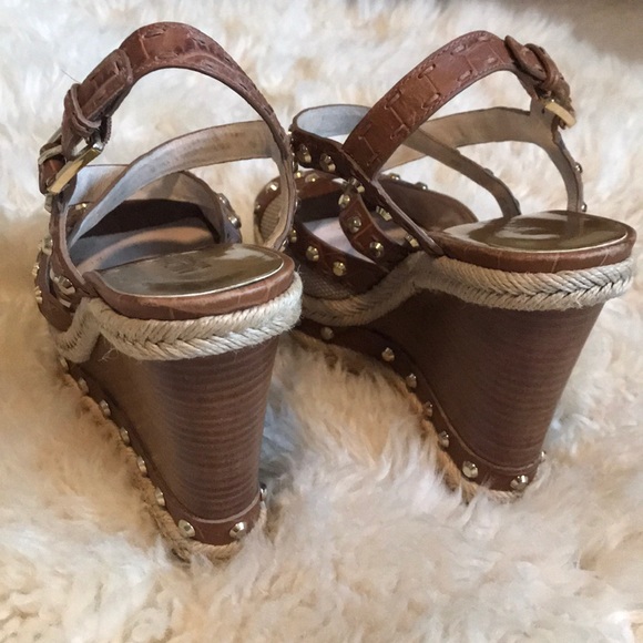 Michael Kors Studded Strappy Wedge size 7 1/2 - Picture 4 of 6